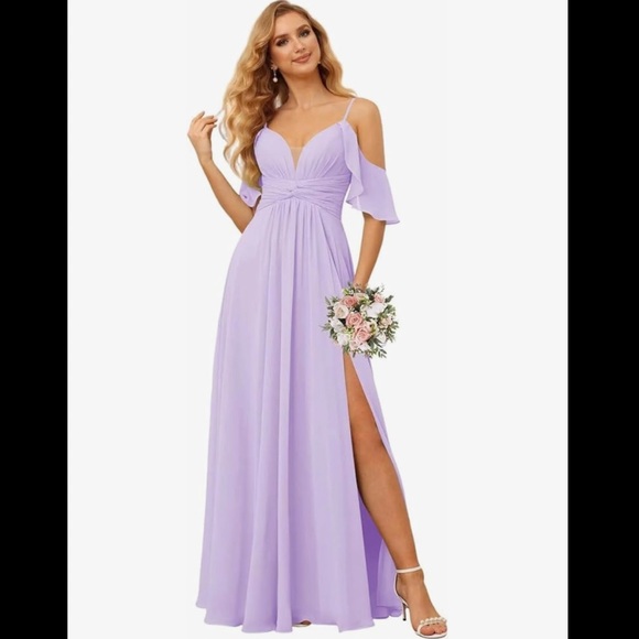 new chiffon bridesmaid dress - Picture 1 of 5